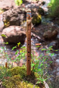 Single Peruvian Flute Wood and Bone